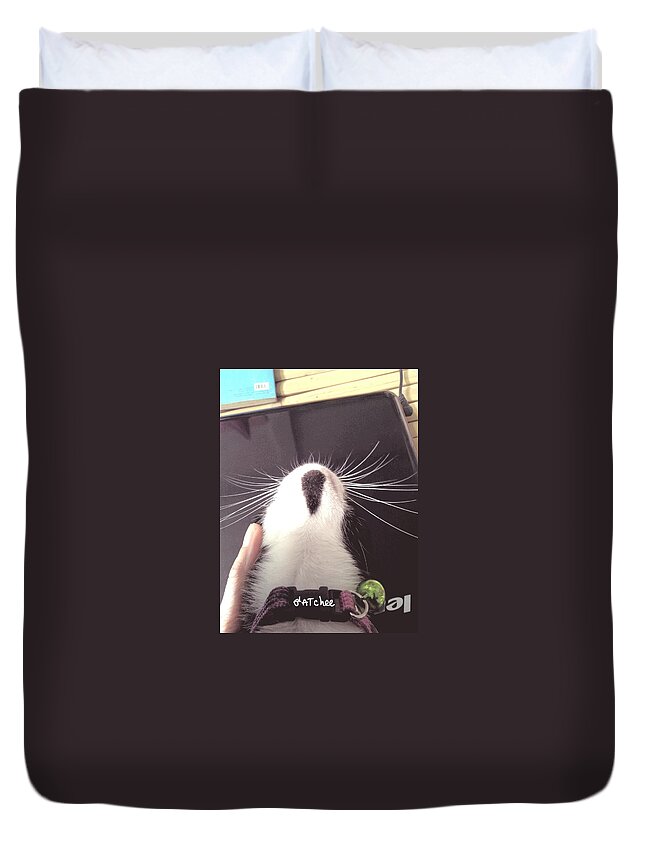 Chin Duvet Cover featuring the photograph Dewdrop to GATchee's Chin by Sukalya Chearanantana