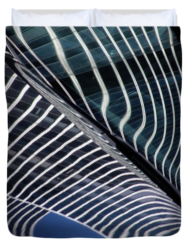 Buildings Duvet Cover featuring the photograph diEyeSpyArtNYC Midtown Stroll 8173 by DiDesigns Graphics