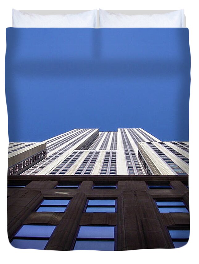 Empire State Duvet Cover featuring the photograph diEyeSpyArtNYC Midtown Stroll 8234 by DiDesigns Graphics