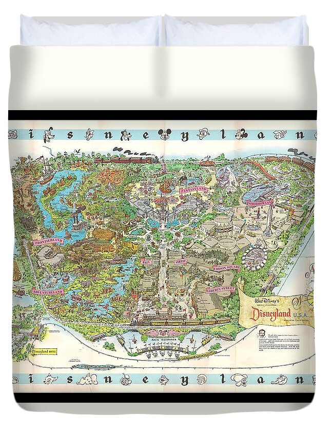 1962 Duvet Cover featuring the photograph Disneyland of Old by Tommy Anderson