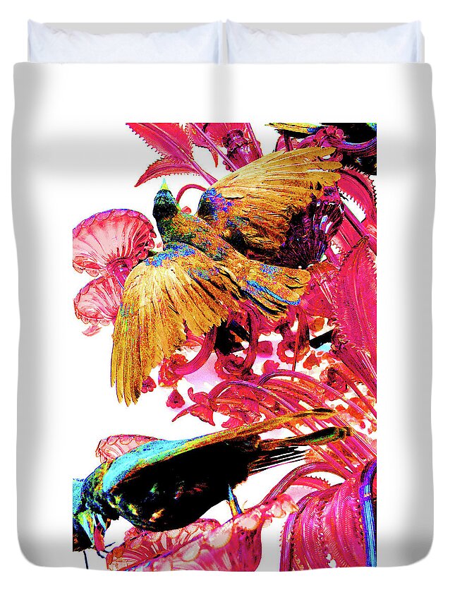 Crow Duvet Cover featuring the photograph Divergent in Nature by Char Szabo-Perricelli