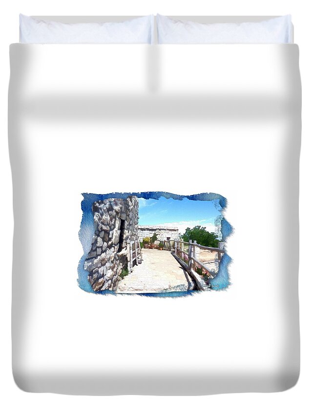 Mar Charbel Duvet Cover featuring the photograph DO-00459 Mar Charbel Aanaya by Digital Oil