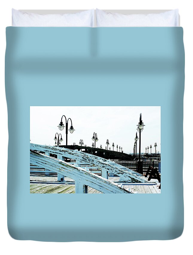 Dock Duvet Cover featuring the photograph Dock #1873 by Raymond Magnani