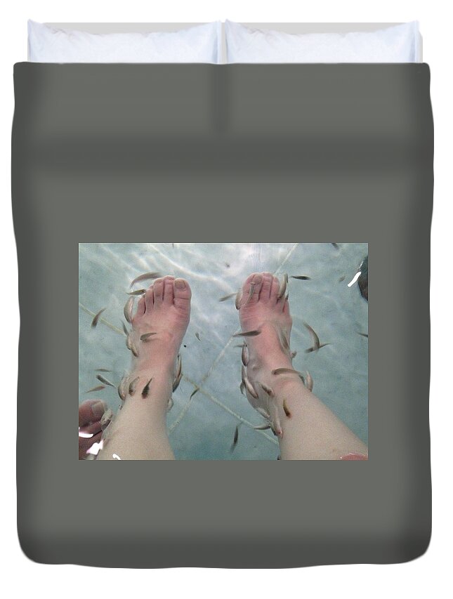 Doctorfish Duvet Cover featuring the photograph Doctor Fish by Minami Daminami