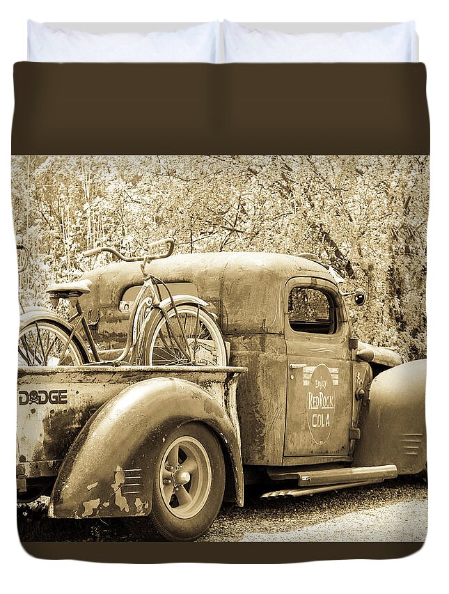 Dodge Duvet Cover featuring the photograph Dodge truck by Nick Mares