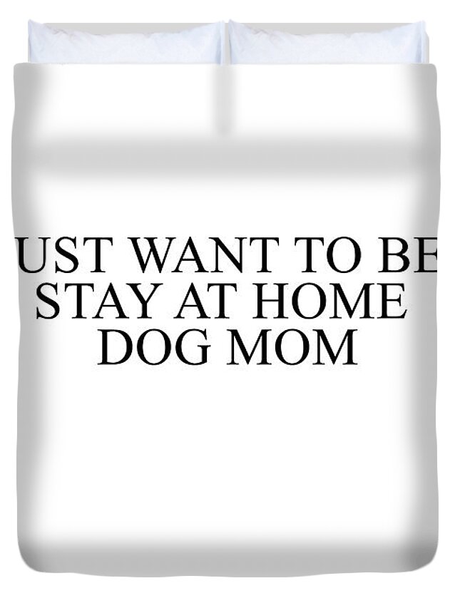 Minimalist Duvet Cover featuring the photograph Dog Mom by Andrea Anderegg