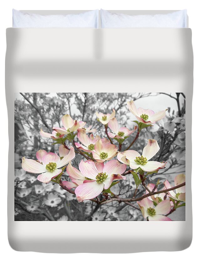 Lemonade Pink Duvet Cover featuring the photograph Dogwood by Colleen Cornelius