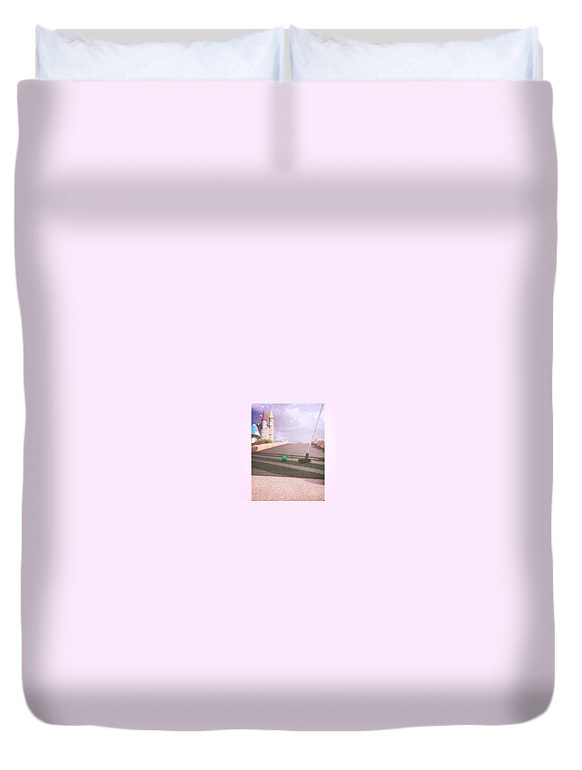 Put Put Duvet Cover featuring the photograph Mini Golf by Kelsey Slicker