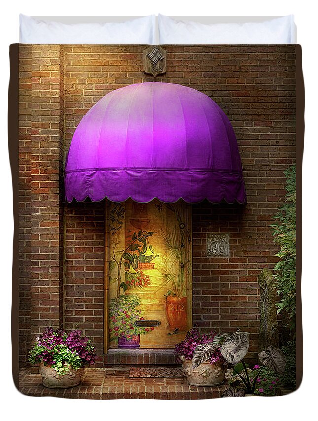 Door Duvet Cover featuring the photograph Door - The door to wonderland by Mike Savad