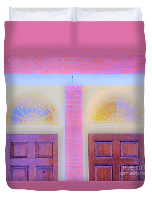 Doors Duvet Cover featuring the photograph 1710 And 1712 by Merle Grenz