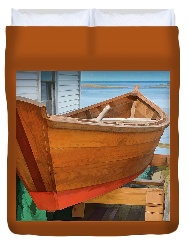 Boat Duvet Cover featuring the photograph Dory by David Thompsen