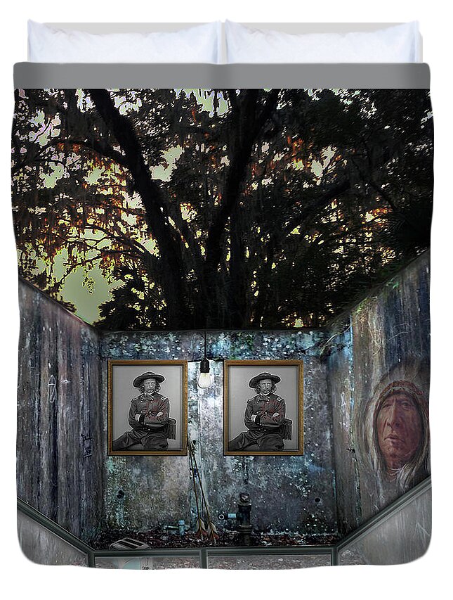 Mighty Sight Studio Duvet Cover featuring the photograph Double Custer by Steve Sperry