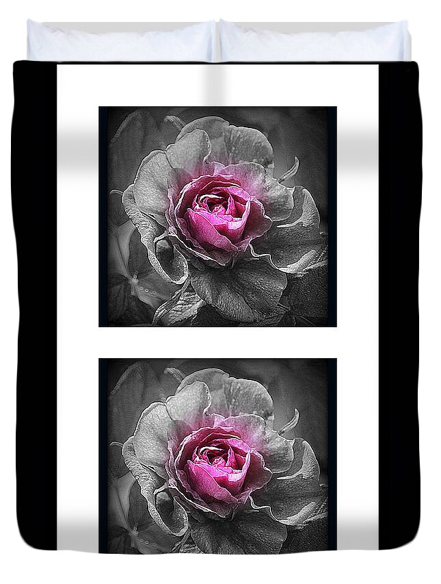  Duvet Cover featuring the photograph Double Delight by Kimberly Woyak