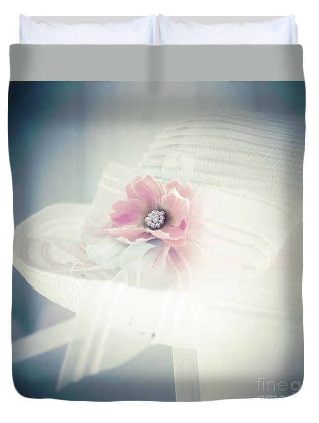 Hat Duvet Cover featuring the photograph Doucereuse - mm3 by Variance Collections