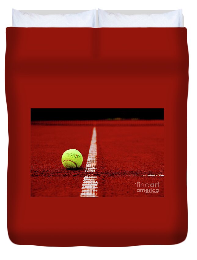 Tennis Duvet Cover featuring the photograph Down And Out by Hannes Cmarits
