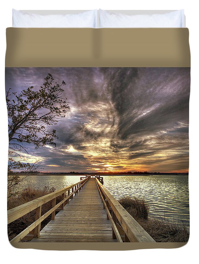  Duvet Cover featuring the photograph Down By The River by Phil Mancuso