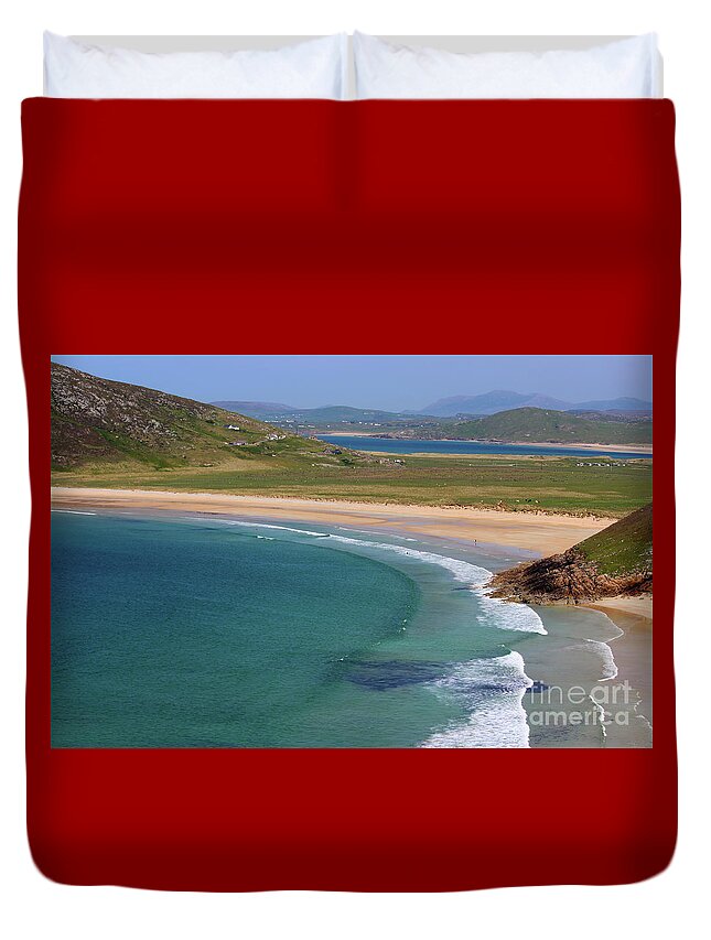 Downings Bay Duvet Cover featuring the photograph Downings Bay Donegal Ireland by Eddie Barron