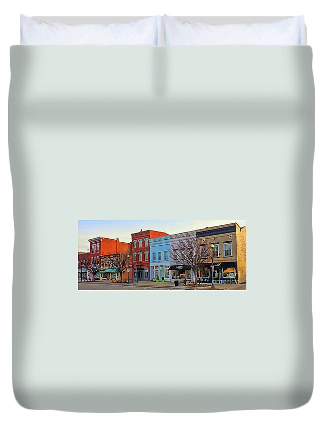 Downtown Perrysburg Duvet Cover featuring the photograph Downtown Perrysburg b 0288 by Jack Schultz