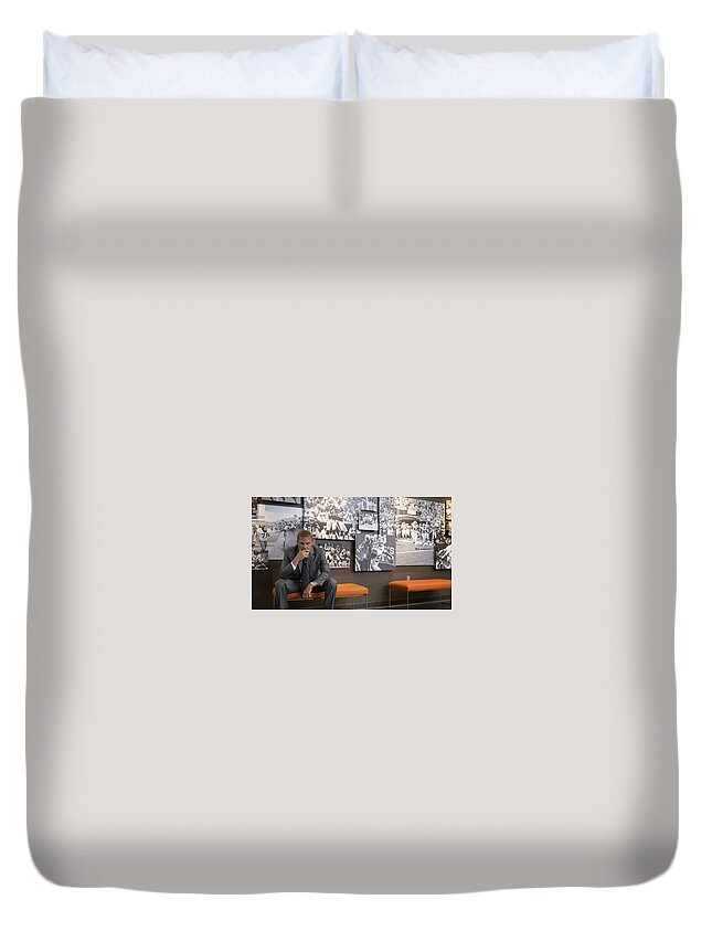 Draft Day Duvet Cover featuring the digital art Draft Day by Maye Loeser