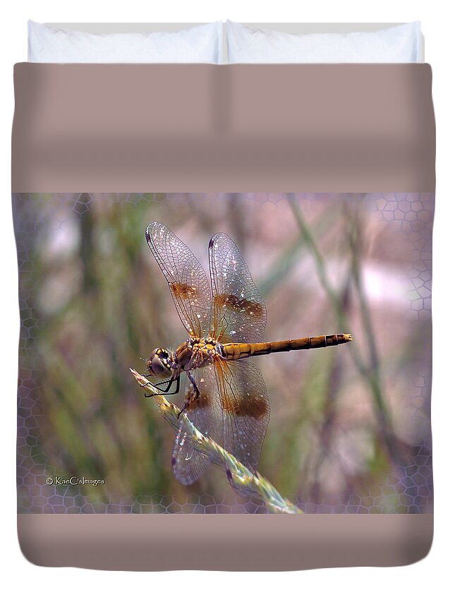 Dragonfly Duvet Cover featuring the photograph Dragonfly 2 by Kae Cheatham