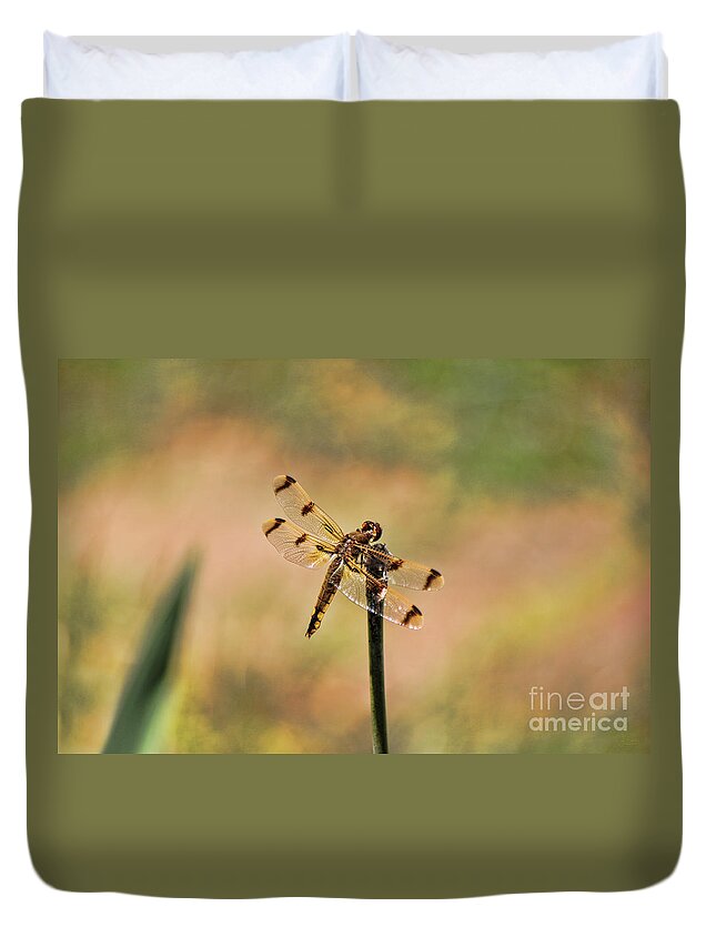 Dragonfly Duvet Cover featuring the photograph Dragonfly by Jeff Breiman