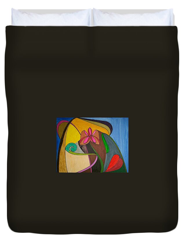 Geometric Art Duvet Cover featuring the glass art Dream 275 by S S-ray