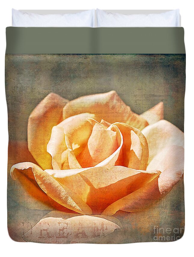 Rose Duvet Cover featuring the photograph Dream by Linda Lees