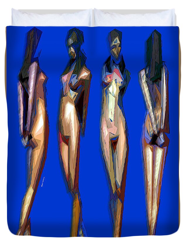 Rafael Salazar Duvet Cover featuring the digital art Dreamgirls by Rafael Salazar