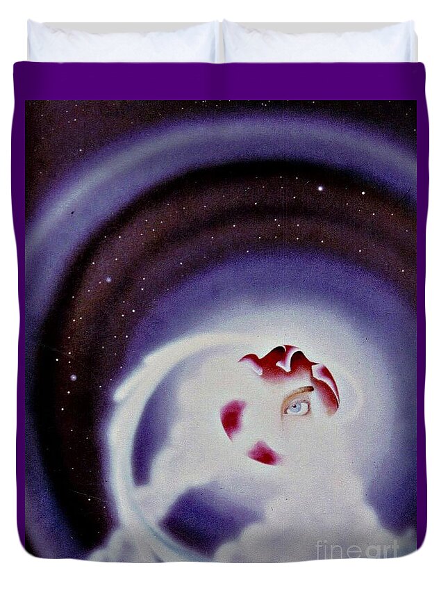 Space Painting Duvet Cover featuring the mixed media Dreaming by David Neace