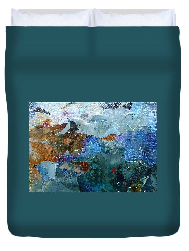 Contemporary Duvet Cover featuring the painting Dreamland by Mary Sullivan