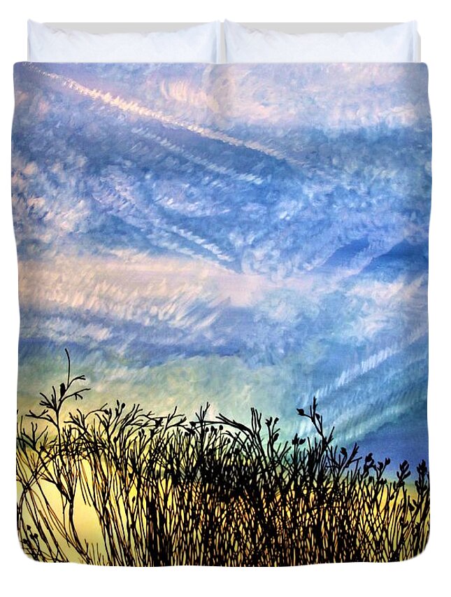 Painting Duvet Cover featuring the mixed media Dreamscape 2 by Barbara Donovan