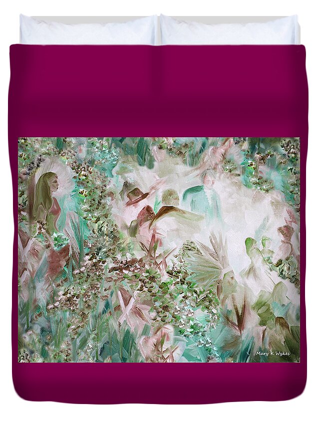 Impressionism Duvet Cover featuring the painting Dreamscape 3 by Mary Beglau Wykes