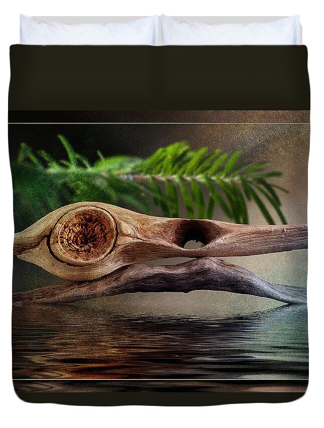 Driftwood Duvet Cover featuring the photograph Drift Away by WB Johnston
