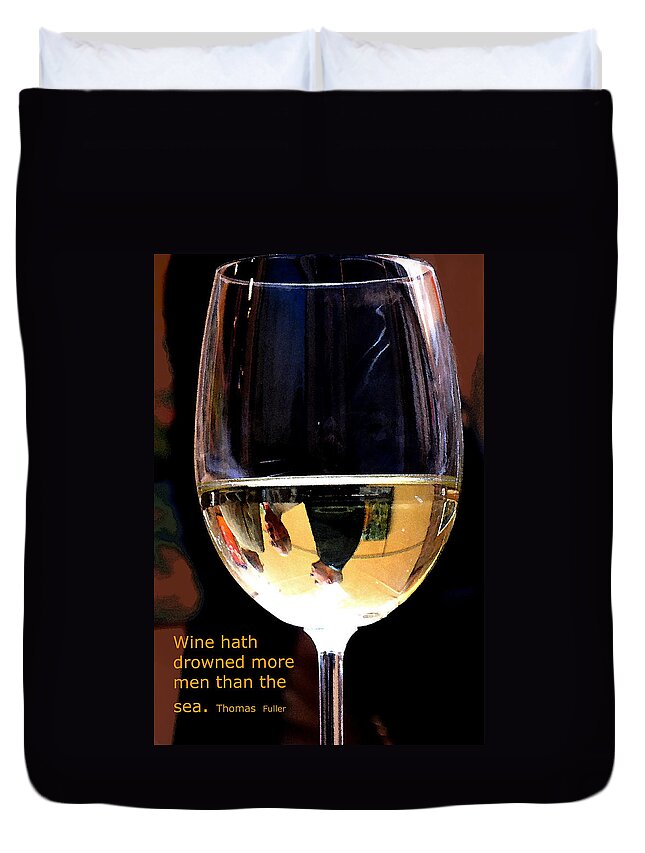 Wine Duvet Cover featuring the photograph Drowning by Ian MacDonald