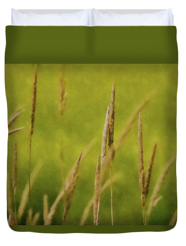 Wheat Duvet Cover featuring the photograph Drowning in the Wheat by Andrea Kollo