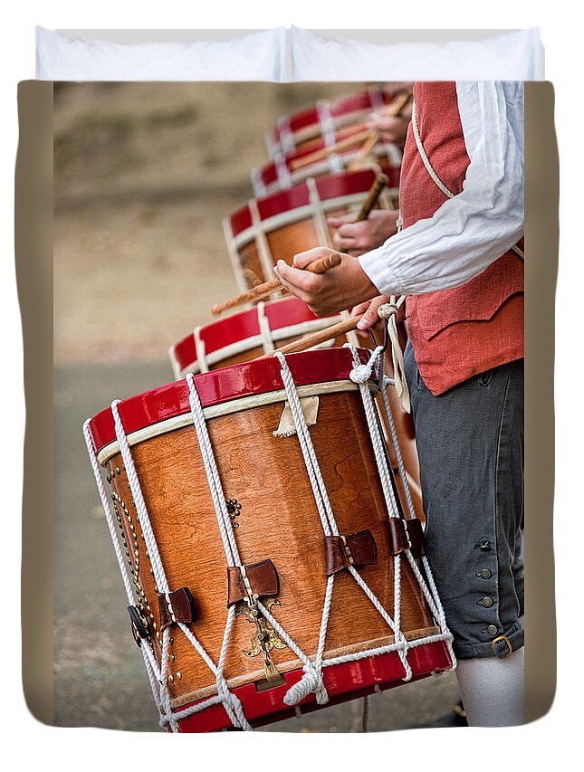 Music Duvet Cover featuring the photograph Drums Of The Revolution by Christopher Holmes
