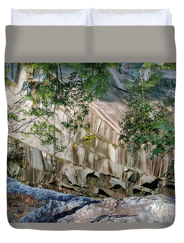Dummerston Vermont Quarry Duvet Cover featuring the photograph Dummerston Quarry by Tom Singleton