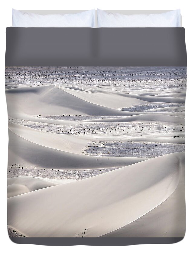 Aerial Shots Duvet Cover featuring the photograph Dumont Dunes 17 by Jim Thompson