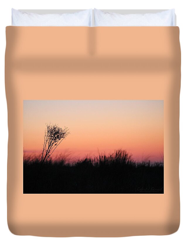 Sand Duvet Cover featuring the photograph Dune Grass Sunrise by Robert Banach