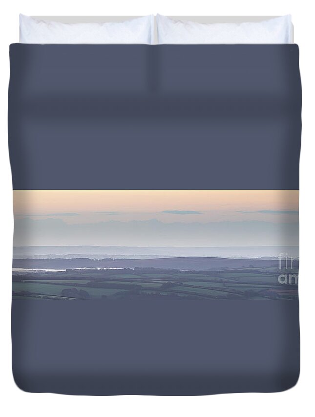 Exmoor Duvet Cover featuring the photograph Dunkery Hill Morning by Andy Myatt