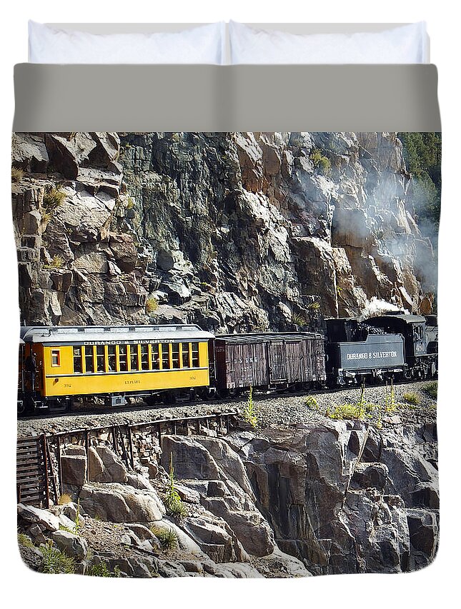 Durango Duvet Cover featuring the photograph Durango and Silverton Railroad by Kurt Van Wagner