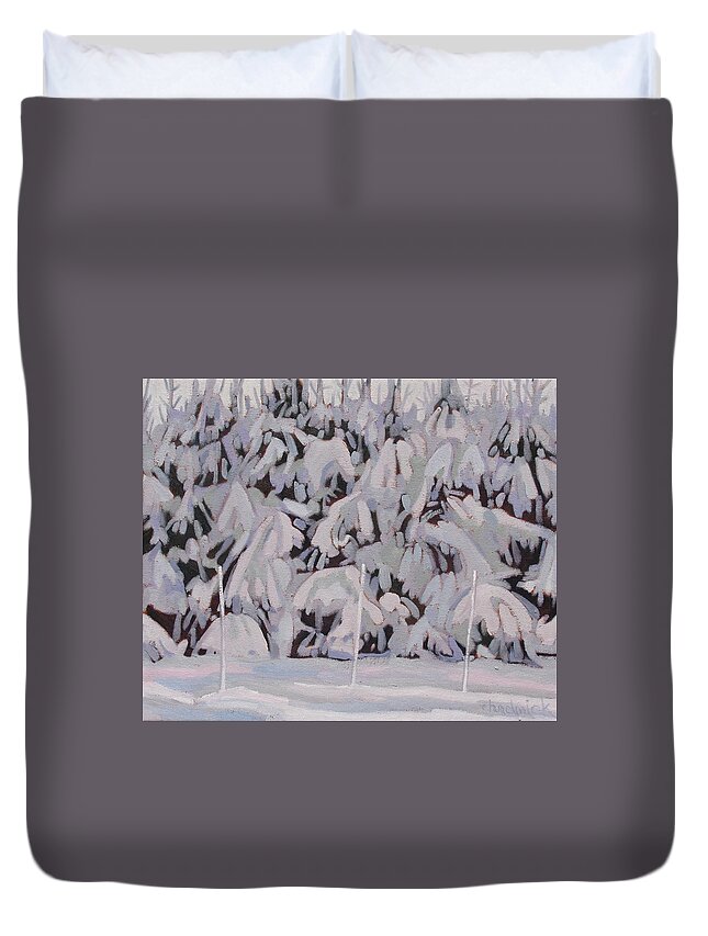 780 Duvet Cover featuring the painting During the Storm by Phil Chadwick