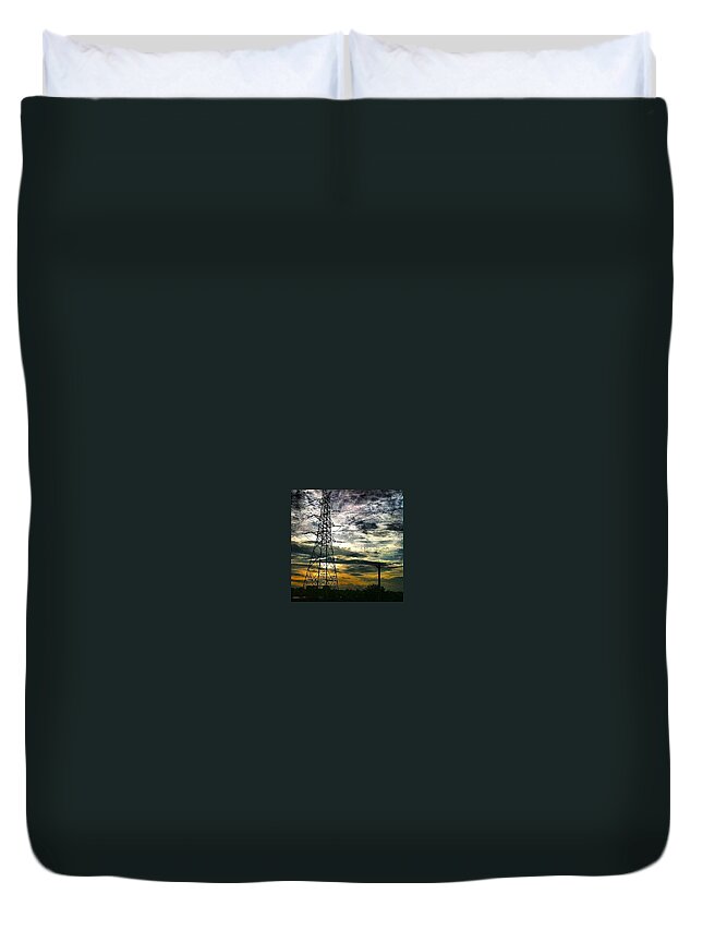  Duvet Cover featuring the photograph Dusk Is Just An Illusion Because The by Teffie Dela Cruz