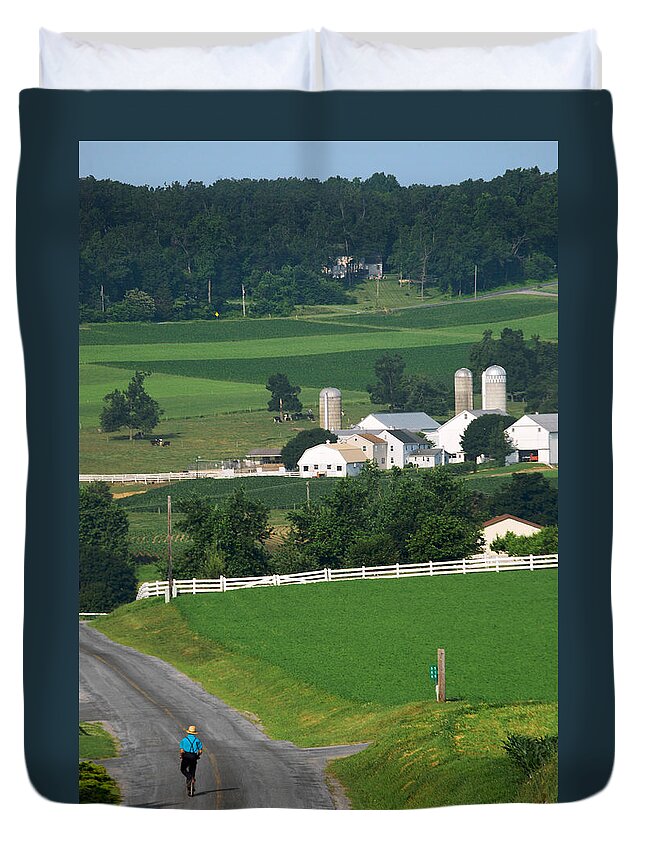 Lawrence Duvet Cover featuring the photograph Dutch Country Bike Ride by Lawrence Boothby