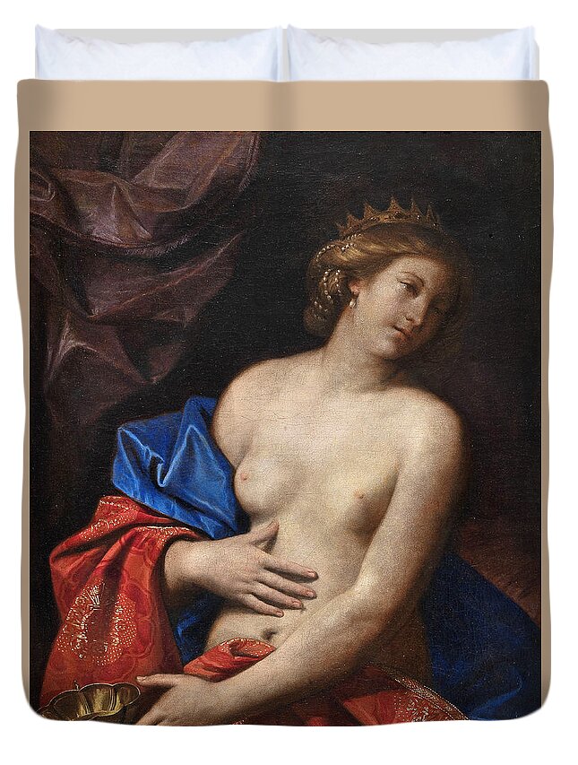 Guercino Duvet Cover featuring the painting Dying Nude Sophonisba by Guercino