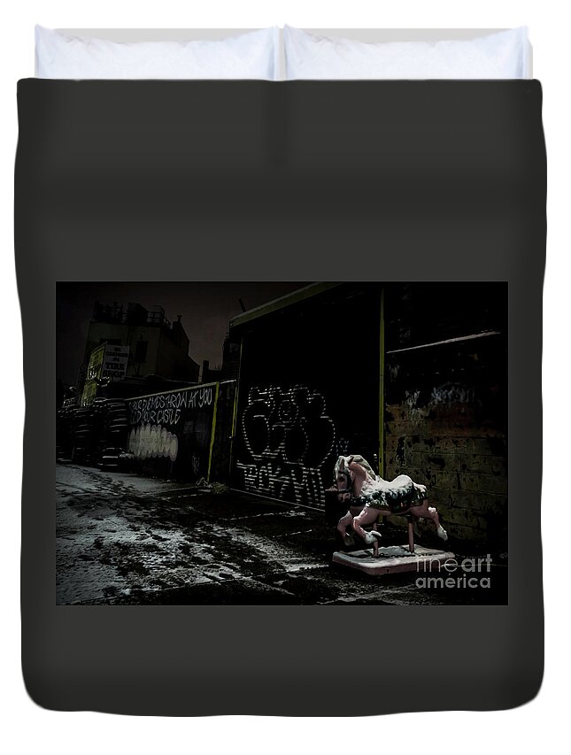 Dystopia Duvet Cover featuring the photograph Dystopian Playground 1 by James Aiken