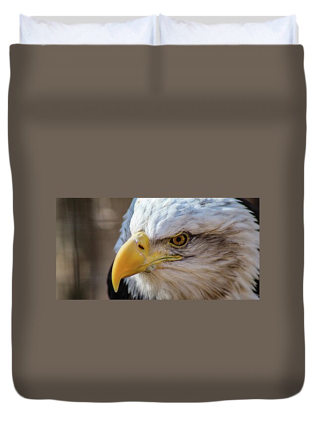 Bald Eagle Duvet Cover featuring the photograph Eagle Eye by Holly Ross