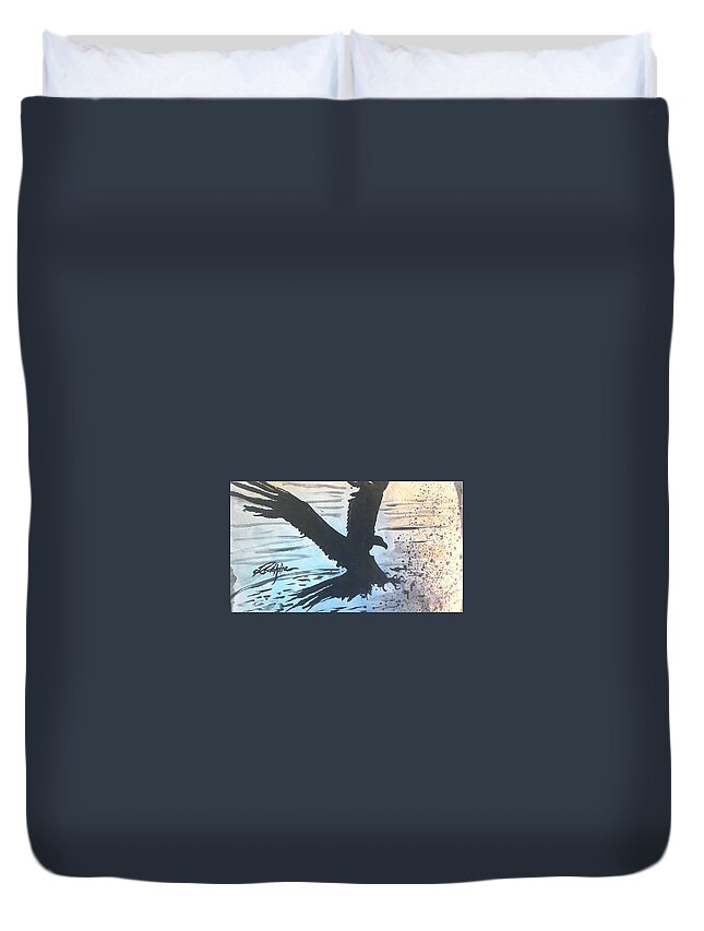 Eagle Duvet Cover featuring the photograph Eagle Wings by Love Art Wonders By God