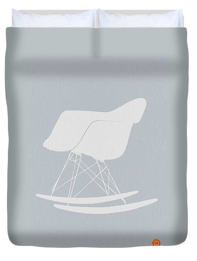 Eames Duvet Cover featuring the photograph Eames Rocking Chair by Naxart Studio