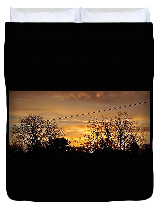 Early Bird Before Dawn Duvet Cover featuring the photograph Early Bird Before Dawn by Bill Driscoll